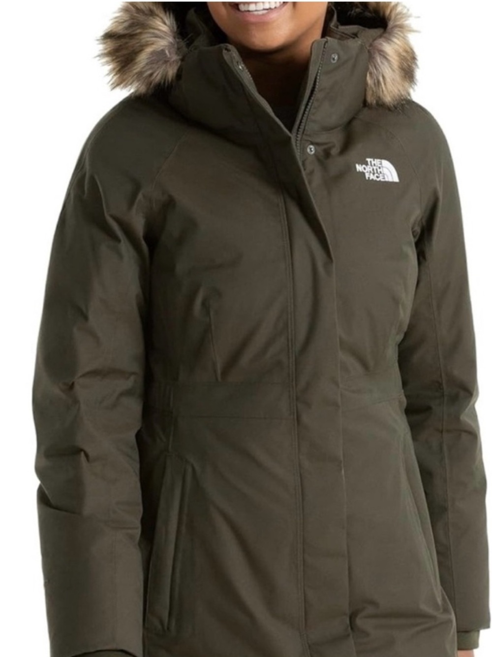 The North Face Women's XS 550 Fill Arctic Down Jacket Olive Green